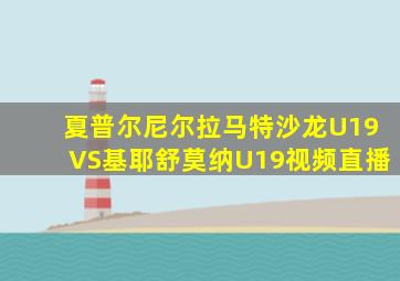 夏普尔尼尔拉马特沙龙U19VS基耶舒莫纳U19视频直播
