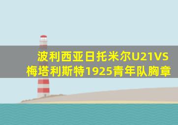 波利西亚日托米尔U21VS梅塔利斯特1925青年队胸章